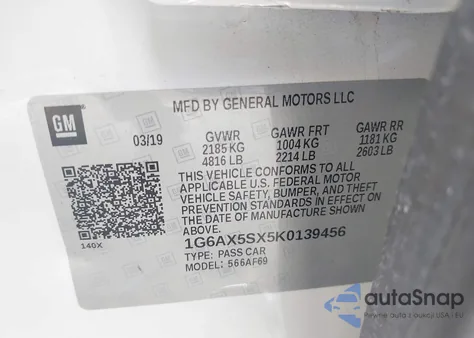 2019 Cadillac Cts Luxury from USA, damaged, VIN 1G6AX5SX5K0139456